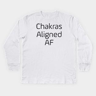 Chakras Aligned AF Kids Long Sleeve T-Shirt